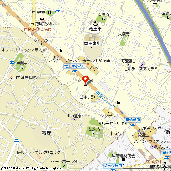 タイヤ館竜王付近の地図